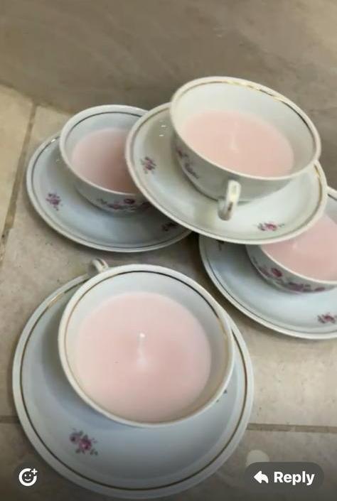 Bougies dans des tasses à thé/vintage, Maison & Meubles, Accessoires pour la Maison | Bougeoirs & Bougies, Neuf, Bougie, Enlèvement ou Envoi