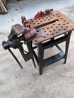 Mobiele Las en Montage tafel metaal, Doe-het-zelf en Bouw, Werkbanken, Ophalen, Gebruikt, Minder dan 70 cm, Bankschroef