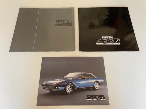 Ferrari 400 i brochures 400i folders 3 stuks, Boeken, Auto's | Folders en Tijdschriften, Zo goed als nieuw, Ferrari, Ophalen of Verzenden