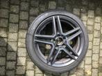 Double spoke charcoil velgen met Yokohama Advan 225 45 r 18, Auto-onderdelen, Banden en Velgen, Gebruikt, Band(en), Personenwagen