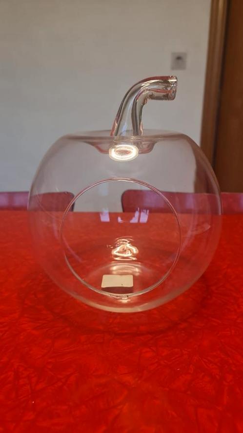 Glazen Appel terrarium / glazen appelpot, Huis en Inrichting, Woonaccessoires | Vazen, Zo goed als nieuw, Ophalen