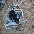 Voetbalgoal wit gelakt ijzer professionele afmetingen, Sport en Fitness, Ophalen, Zo goed als nieuw