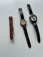 horlogebandjes - 3 stuks nieuw, Handtassen en Accessoires, Overige materialen, Leer, Polshorloge, Nieuw