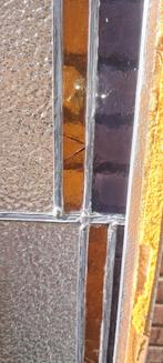 Glas en lood raamwerk en glas en lood hanglamp, Ophalen, Gebruikt