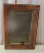 Antieke Koperen Plaat - Spreuk over Moeder - 30x22, Antiek en Kunst, Ophalen of Verzenden