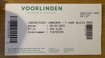 museum Voorlinden 2 toegangstickets jongere beschikbaar voor biedingen
