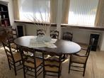 Eettafel met 10 stoelen, Huis en Inrichting, Tafels | Eettafels, Ophalen, 100 tot 150 cm, Stijlvol, Eikenhout