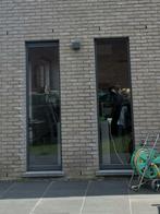 2 ramen ral 7015 buiten, binnen wit, 215x60, Ophalen, Gevelraam of Ruit, Gebruikt, Minder dan 80 cm
