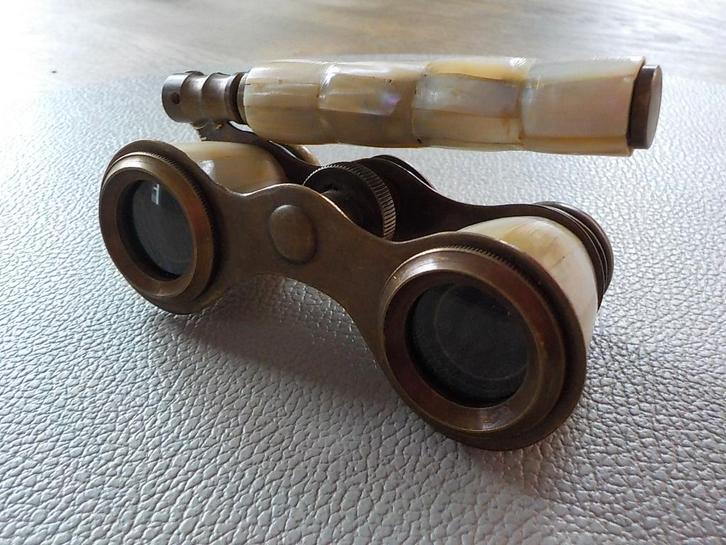 Jumelle d'opéra Binocle de théâtre véritable NACRE, Antiquités & Art, Curiosités & Brocante, Enlèvement ou Envoi
