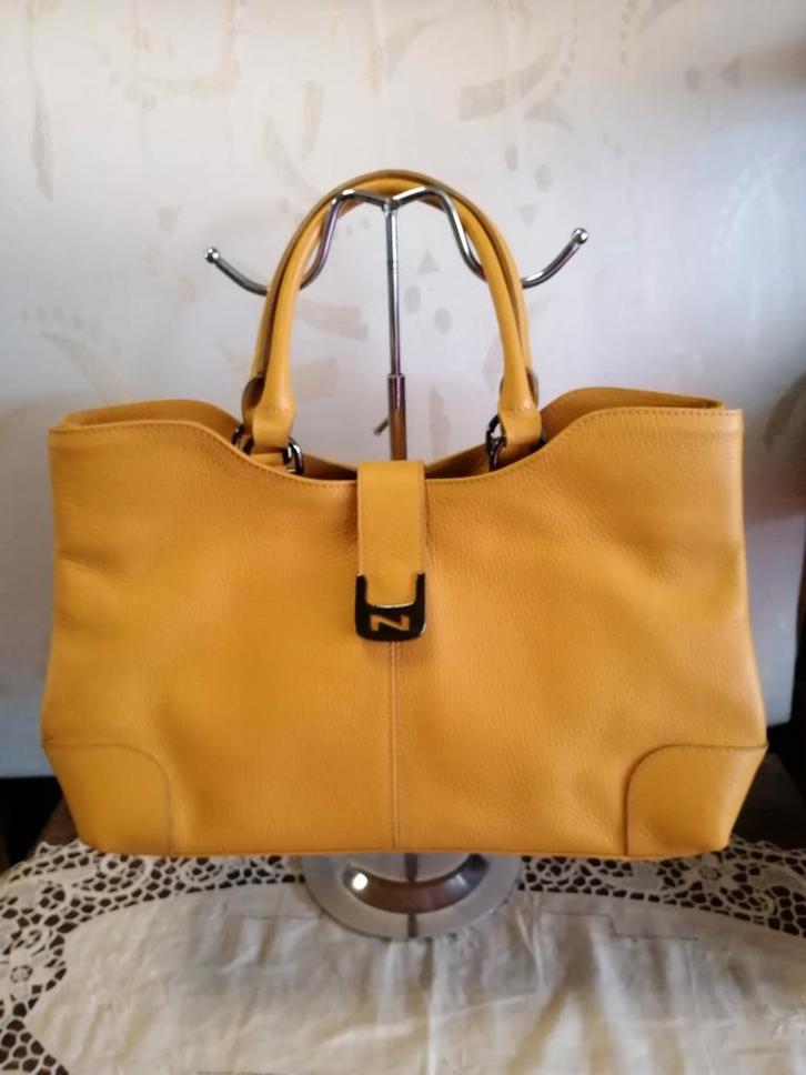 Grote, lederen handtas Nathan, Handtassen en Accessoires, Tassen | Damestassen, Handtas, Ophalen of Verzenden