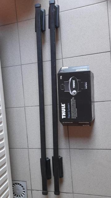 Thule Squarebar et Fixation rapide775 c, Enlèvement, Comme neuf