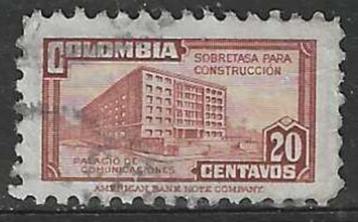 Colombia 1952 - Yvert 465 - Heropbouw Posthotel (ST)