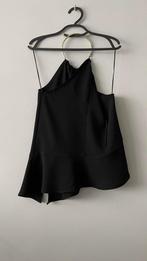 Zwarte top met halsketting van ZARA, Ophalen of Verzenden, Zo goed als nieuw, Zonder mouw, Maat 34 (XS) of kleiner