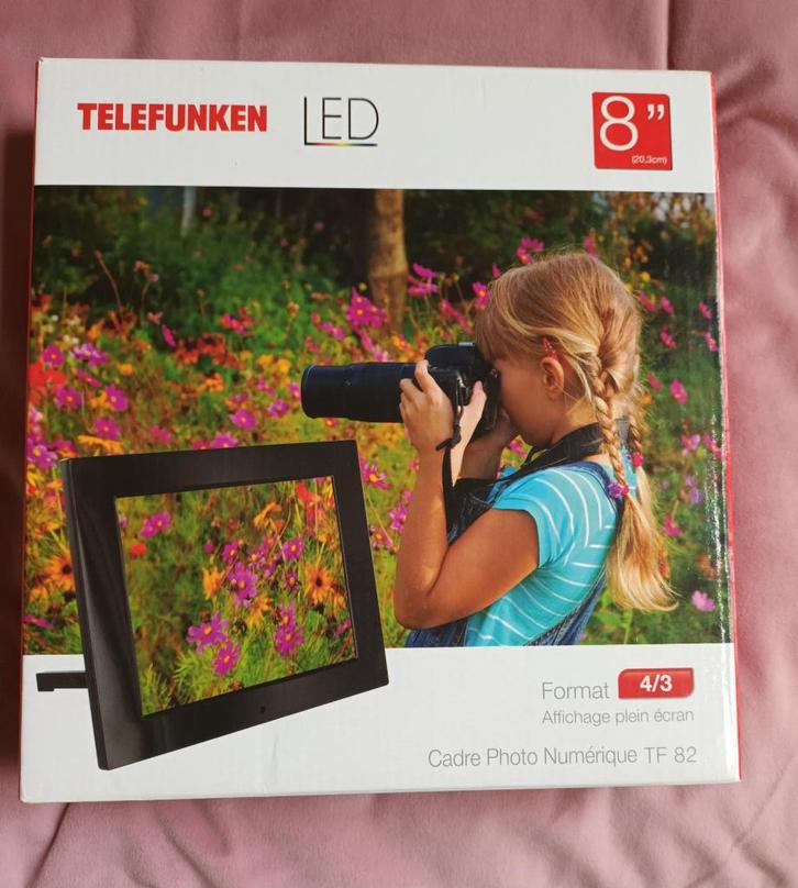 Cadre photo numérique Telefunken 8 pouces (20cm), Audio, Tv en Foto, Foto | Digitale fotokaders, Zo goed als nieuw, 8 tot 12 inch