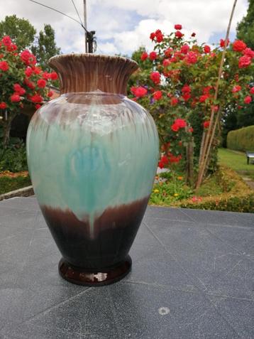 Keramieken druip vaas blauw Bav Keramik West-Duitsland