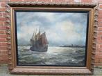 Zeilschip, olie op doek, Ophalen