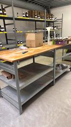 Etabli en métal 2 pièces avec plan de travail en bois, Bricolage & Construction, Établis, Enlèvement, Utilisé, Moins de 70 cm