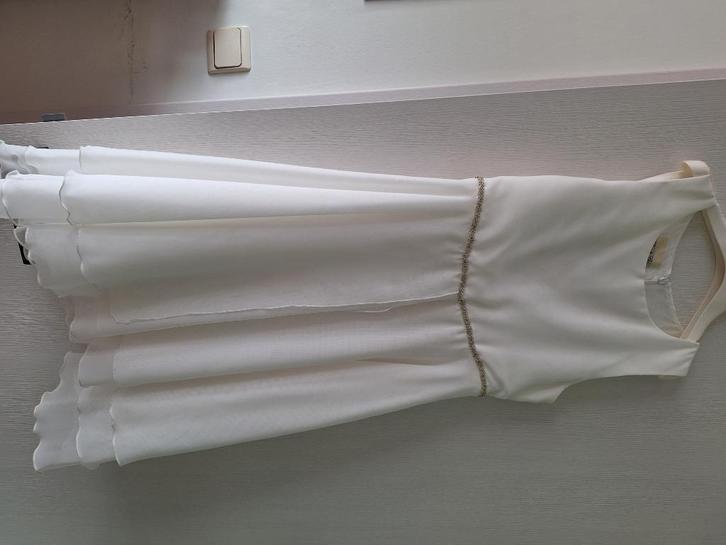 Elegant wit kleedje met bijpassende giler, Kinderen en Baby's, Kinderkleding | Maat 158, Zo goed als nieuw, Meisje, Jurk of Rok
