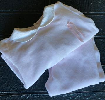 Roze 2 delig setje "Petit Mouton" maat 74/9mnd beschikbaar voor biedingen