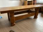 Salontafel - massief eik, Huis en Inrichting, Tafels | Salontafels, Ophalen, Gebruikt, 100 tot 150 cm, 50 tot 75 cm