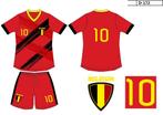 Ensemble enfant football Belgique ROUGE (Lot 10 pces), Nieuw, Shirt, Ophalen of Verzenden