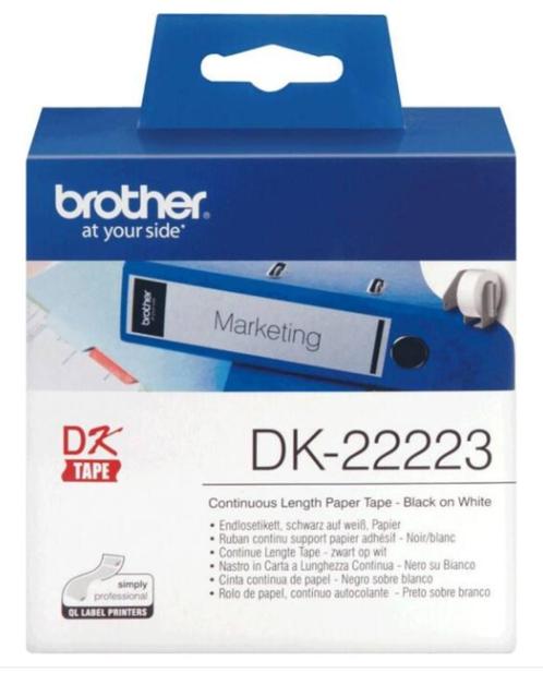 Rouleau d’étiquettes en continu Brother DK-22223, Informatique & Logiciels, Imprimantes, Neuf, Imprimante, Courrier, Impression noir et blanc