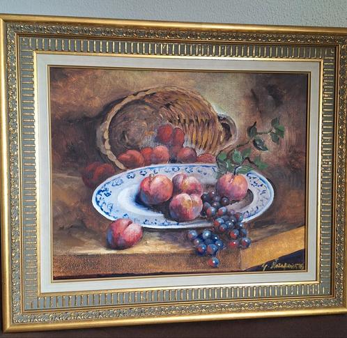 Gaston Noelanders, Fruit Stilleven., Antiquités & Art, Art | Peinture | Classique, Enlèvement