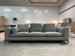 Minotti Andersen 3/4-Zits Grijs + Hoofdsteun – NP: €12.000, 100 tot 125 cm, Ophalen of Verzenden, Zo goed als nieuw, Rechte bank