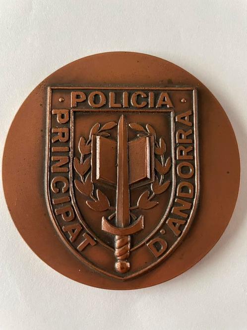 Medaille "Policia D’ANDORRA" Principat (brons), Postzegels en Munten, Penningen en Medailles, Brons, Ophalen of Verzenden