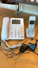 Telefoonset - wit - grote toetsen., Telecommunicatie, Ophalen of Verzenden, Zo goed als nieuw