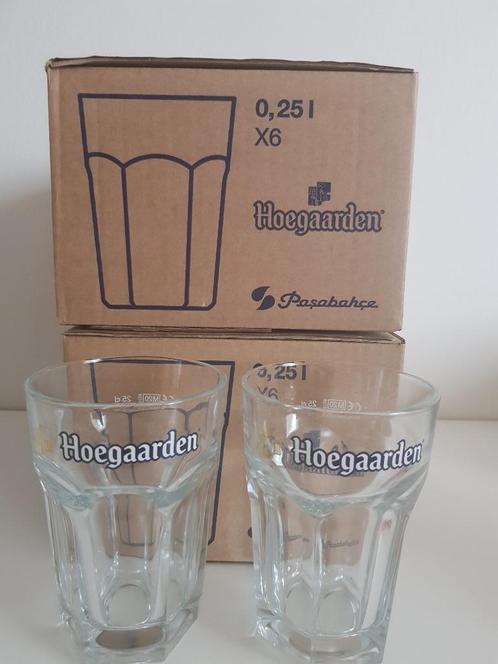 glas Hoegaarden 25 cl bierglazen - laatste 4 glazen, Collections, Verres & Petits Verres, Neuf, Verre à bière, Enlèvement ou Envoi