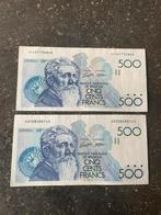 2 maal 500 francs Meunier mooi!, Postzegels en Munten, Bankbiljetten | België, Ophalen of Verzenden