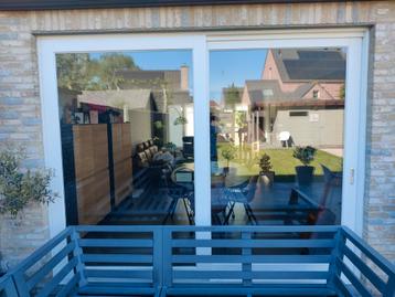 Houten schuifraam, dubbel glas, geisoleerd., Doe-het-zelf en Bouw, Ophalen, Zo goed als nieuw
