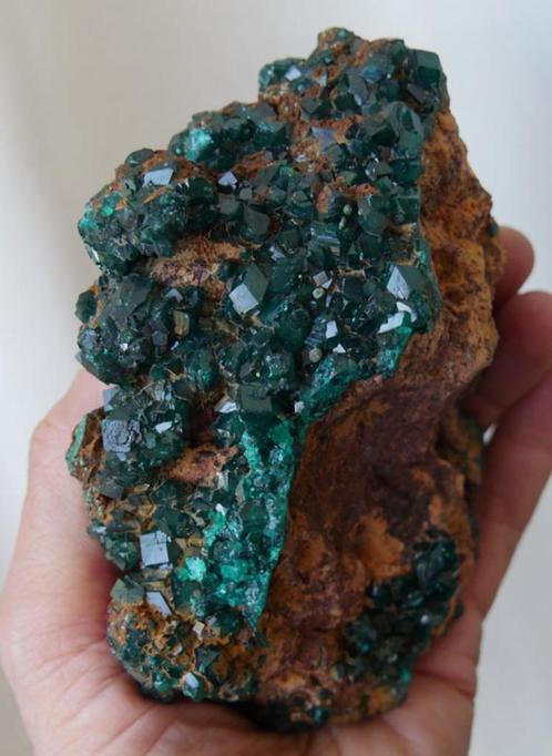 DIOPTASE - MALACHIET, Verzamelen, Mineralen en Fossielen, Mineraal, Ophalen of Verzenden
