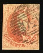 1861. LÉOPOLD I. (12) P50. Marge**, Oblitéré, Enlèvement ou Envoi, Affranchi, Maison royale