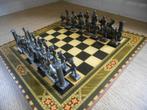 schaakspel - zilver/brons metaal - Romeins - schaakbord - sl, Hobby en Vrije tijd, Gezelschapsspellen | Bordspellen, Ophalen