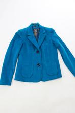 blauwe blazer ribbel velours Green ICEV44, Kleding | Dames, Blauw, Maat 42/44 (L), Nieuw, Ophalen of Verzenden