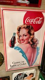 Mooie blikken CocaCola pinup, Gebruikt, Ophalen of Verzenden