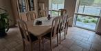 Eetkamer met tafel en 6 stoelen. Dressoir en vitrinekast, Huis en Inrichting, Complete eetkamers, Ophalen, Gebruikt
