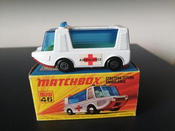 Lesney Matchbox #46 Stretcha Fetcha Ambulance in doosje  beschikbaar voor biedingen