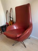 Vintage leren fauteuille - Rood, Huis en Inrichting, Ophalen, Zo goed als nieuw