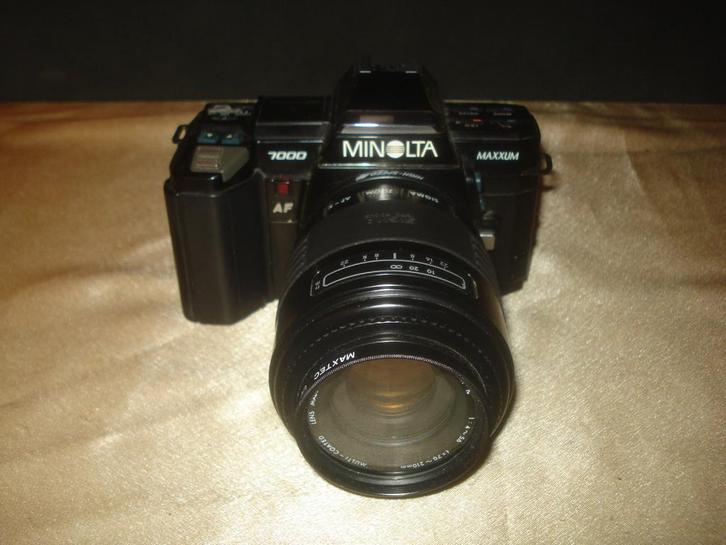 MINOLTA 7000 Maxxum Autofocus + Objectif 70-210 MM, Audio, Tv en Foto, Fotocamera's Analoog, Zo goed als nieuw, Spiegelreflex