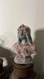Terra cotta kleur buste, beeld vrouw jeanne d’arc? 40cm, Enlèvement ou Envoi