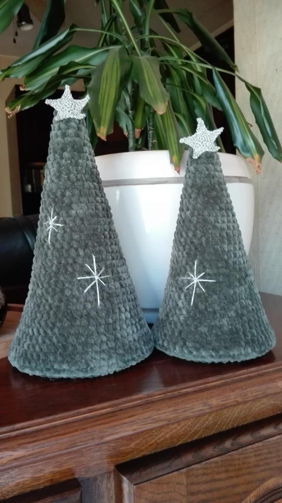 Kerstdecoratie - gehaakte kerstboompjes, Diversen, Kerst, Verzenden