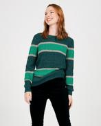 Groen-goud gestreepte trui van Sora / JBC - Maat small, Kleding | Dames, Truien en Vesten, Verzenden, Groen
