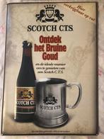 Metalen reclamebord Scotch CTS, Verzamelen, Biermerken, Ophalen of Verzenden, Zo goed als nieuw, Reclamebord, Plaat of Schild