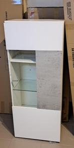 Enssemble Meuble télé, 25 à 50 cm, Bois peint en blanc et gris, Comme neuf, 50 à 100 cm