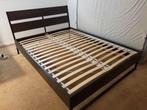 Bruin Trysil Ikea bed van 140x200cm met oprolbare onderstell, Ophalen, Gebruikt