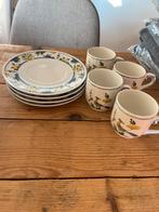 Service à café GIEN France - décor oiseaux – 4 personnes, Enlèvement, Porcelaine