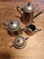 Oud tinnen koffie-theeservies, vintage, retro, Antiek en Kunst, Ophalen of Verzenden